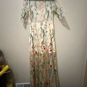Red Dress Boutique Cream Floral Maxi Dress